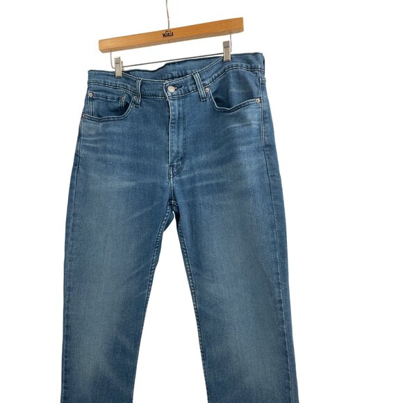 Levi's 514 Mens 36x32 Stretch Denim Straight Jeans Blue Everyday Normcore Casual - Picture 3 of 9